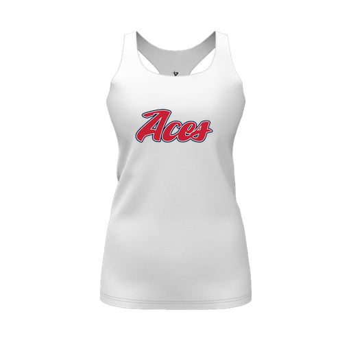 [FT0TRBWH-FYS-LOGO1] Decker Racerback Tank Top (Female Youth S, White, Logo 1)