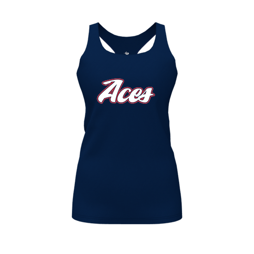 [FT0TRBNV-FYS-LOGO2] Decker Racerback Tank Top (Female Youth S, Navy, Logo 2)