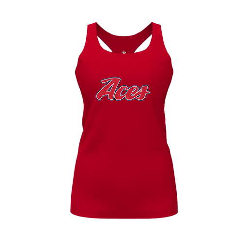 [FT0TRBRD-FYS-LOGO1] Decker Racerback Tank Top (Female Youth S, Red, Logo 1)