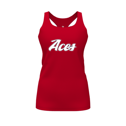 [CUS-DFW-RCBK-PER-RED-FYS-LOGO2] Racerback Tank Top (Female Youth S, Red, Logo 2)