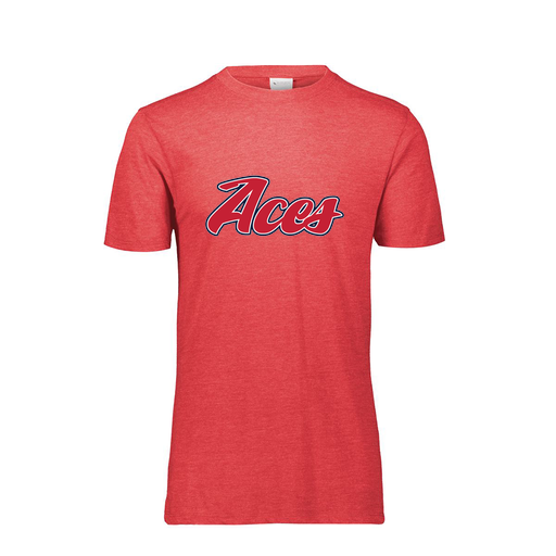 [FTSCUBRD-YS-LOGO1] Decker Youth Tri-Blend T-Shirt - Short Sleeve (Youth S, Red, Logo 1)