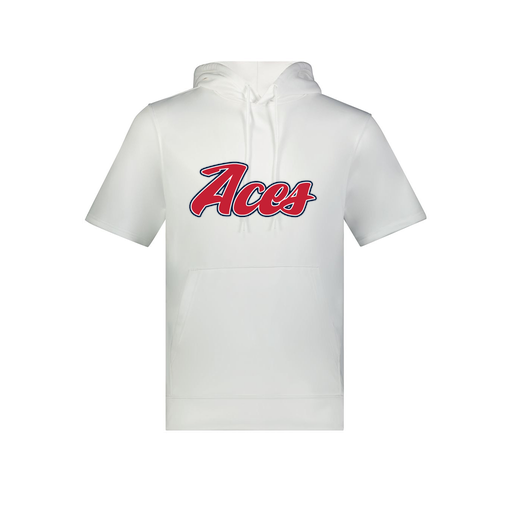 [6871.005.S-LOGO1] Men's Dri Fit Short Sleeve Hoodie (Adult S, White, Logo 1)