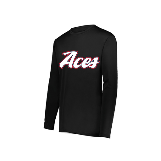 [222822.080.XS-LOGO2] Men's LS Smooth Sport Shirt (Adult XS, Black, Logo 2)