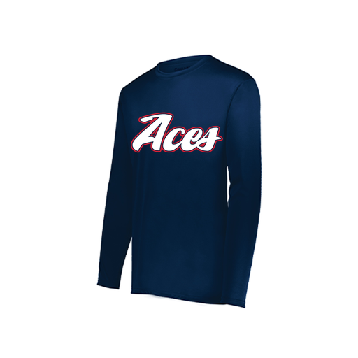 [222822.065.XS-LOGO2] Men's LS Smooth Sport Shirt (Adult XS, Navy, Logo 2)