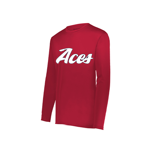 [222822.083.XS-LOGO2] Men's LS Smooth Sport Shirt (Adult XS, Red, Logo 2)