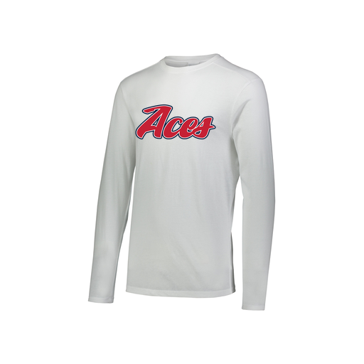 [3076.005.S-LOGO1] Youth LS Ultra-blend T-Shirt (Youth S, White, Logo 1)
