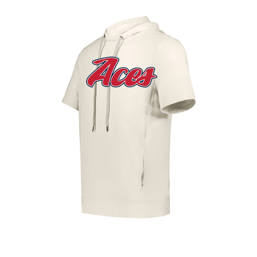 [222605-WHT-YS-LOGO1] YOUTH VENTURA SOFT KNIT SHORT SLEEVE HOODIE (Youth S, White, Logo 1)